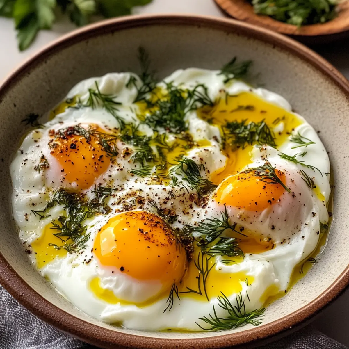 Çılbır: Türkische Eier mit cremigem Joghurt und Buttersauce